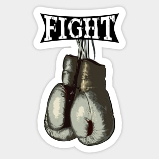 Vintage Boxing Gloves - Fight Sticker